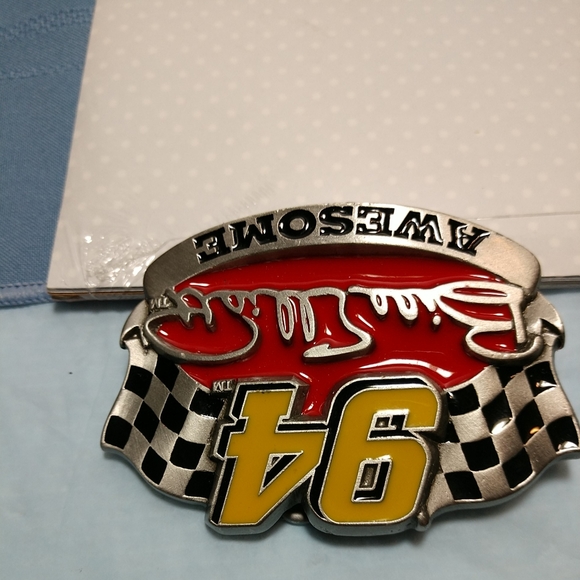 🆕💥NWOT Bill Elliott Awesome Pewter Belt Buckle Dated 1997 - Picture 5 of 10